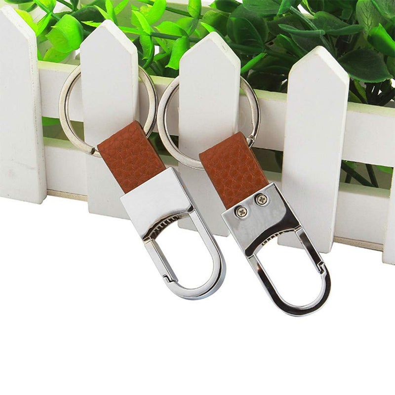 Funny live Car Key Ring Chain Keychain Keyholder Organizer for Men | Leather Key Chain | Creative Small Gifts | Luxury Valet Keychain | Quick Detach -2pack - Image 3